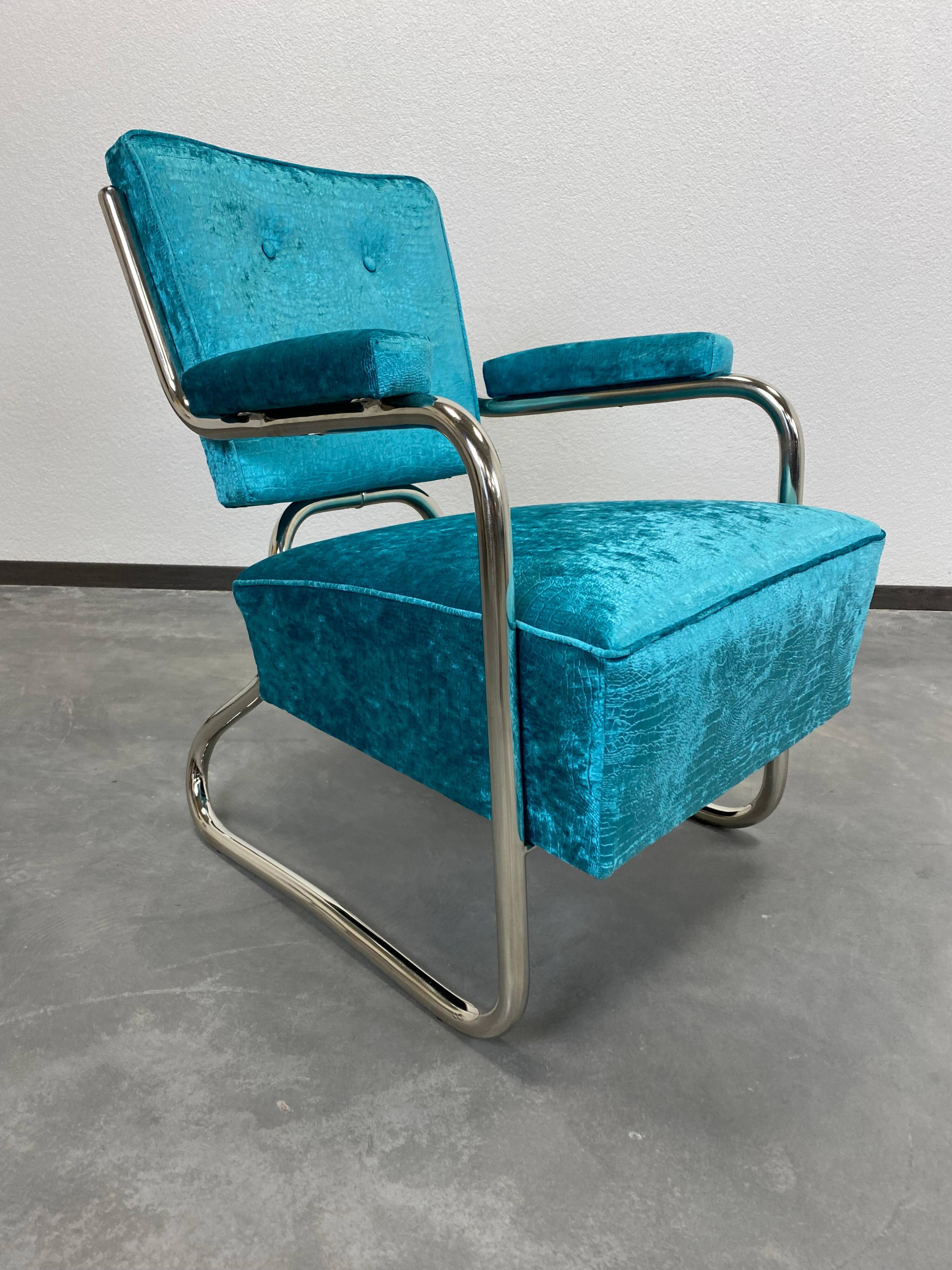 Extravagant Chrome Bauhaus Armchairs