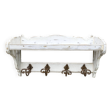 Vintage wall coat and hat rack