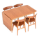 Hans Wegner drop-leaf dining table in beach and teak Denmark 1950