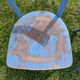 pair of chippy blue paint bistro chairs