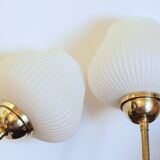 Pair of brass tulip wall lights