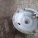 Suspension Opaline Plissée Clichy Rose complète fil et Plafonnier