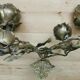 Brass wall sconce golden leaves and roses