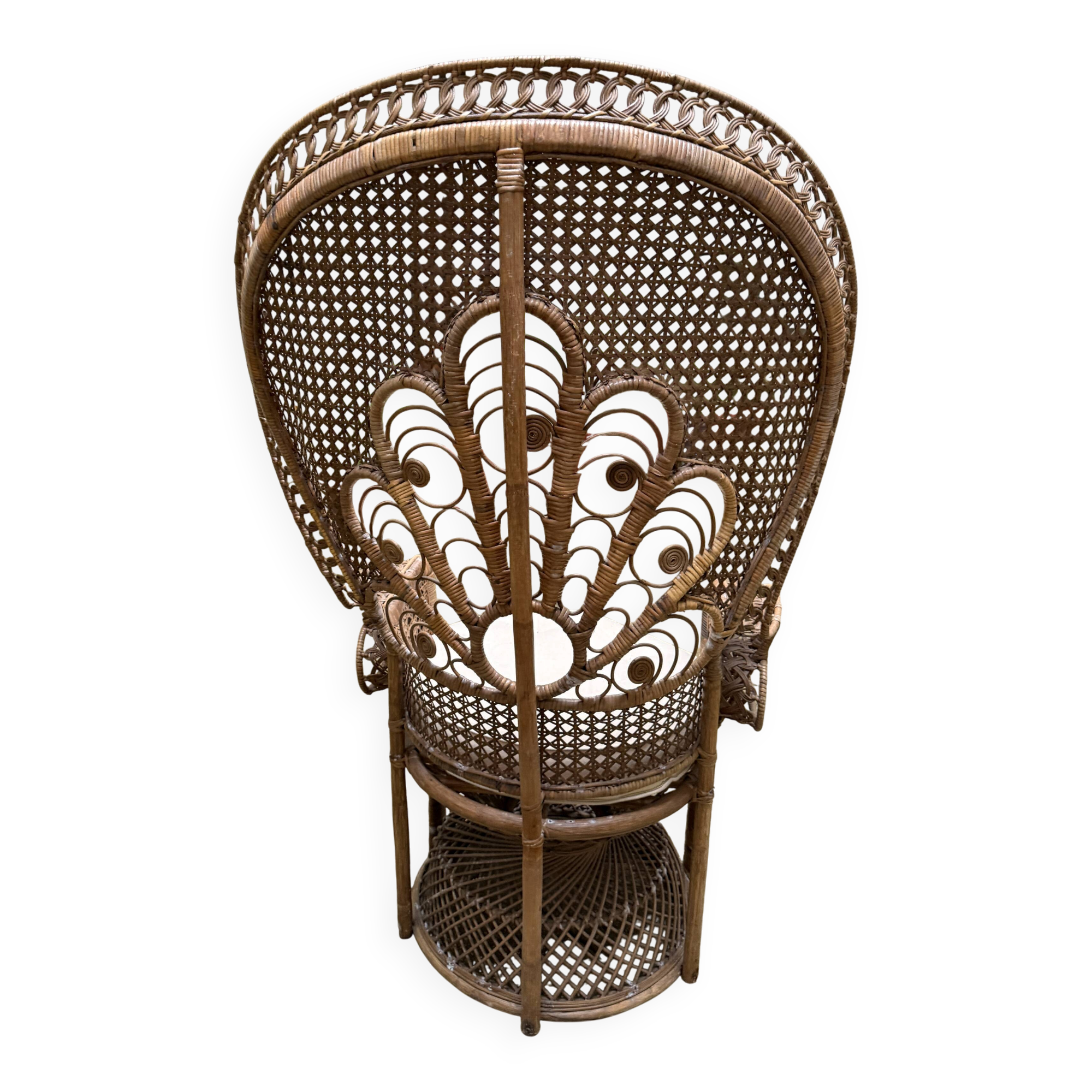 Rattan armchair "Emmanuelle" or peacock