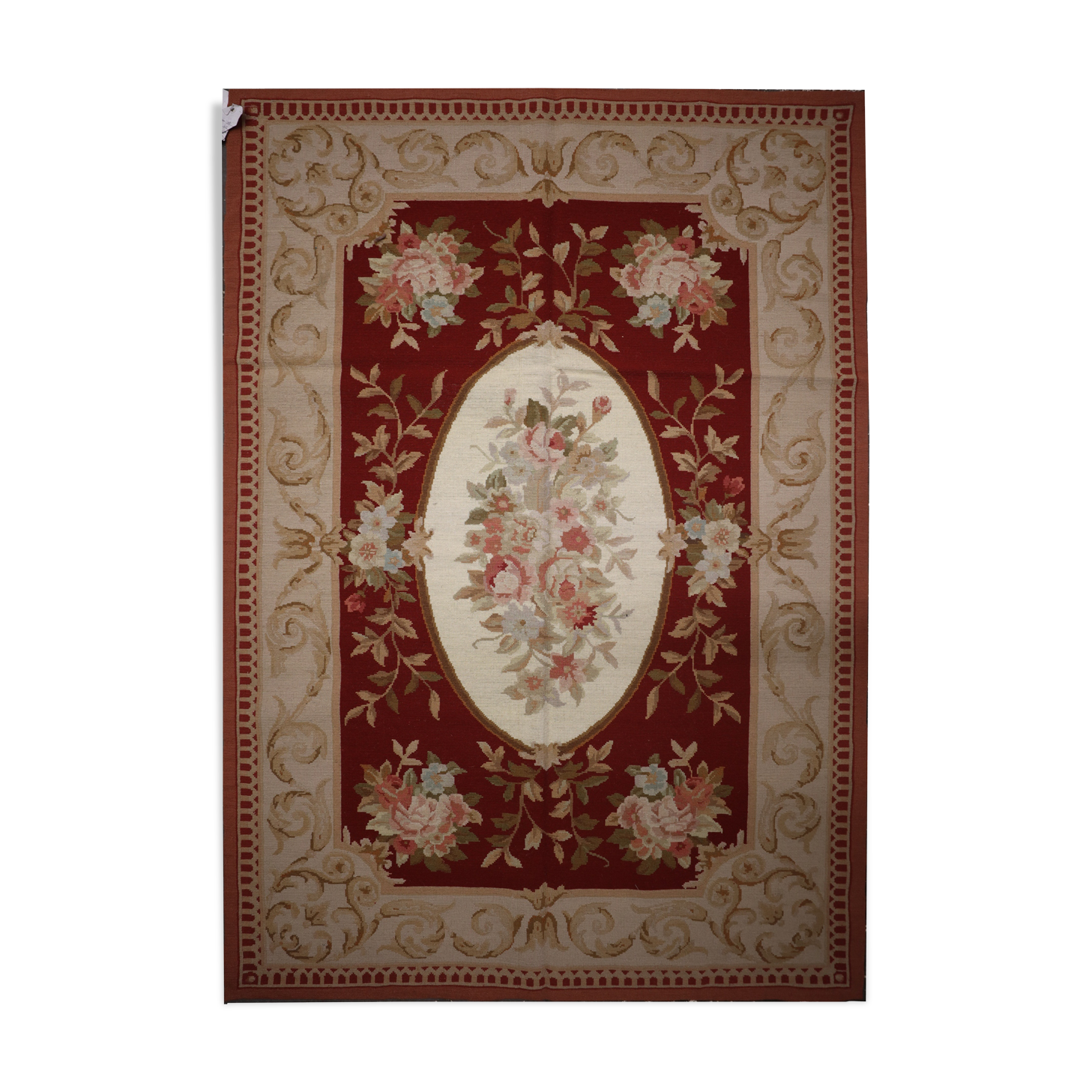 Floral rug handwoven english style needlepoint tapestry rug-122x183cm