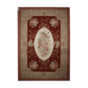 tapis floral tissé à