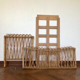 Rattan and bamboo child bed