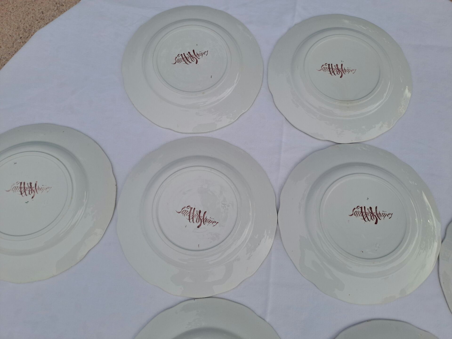 8 dessert plates Sarreguemines model Montmorency