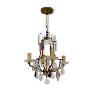 lustre cage en bronze