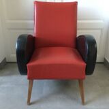Rock n roll style skai armchair