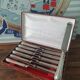 Lot of 12 silver knives stuffed 800 German monogram