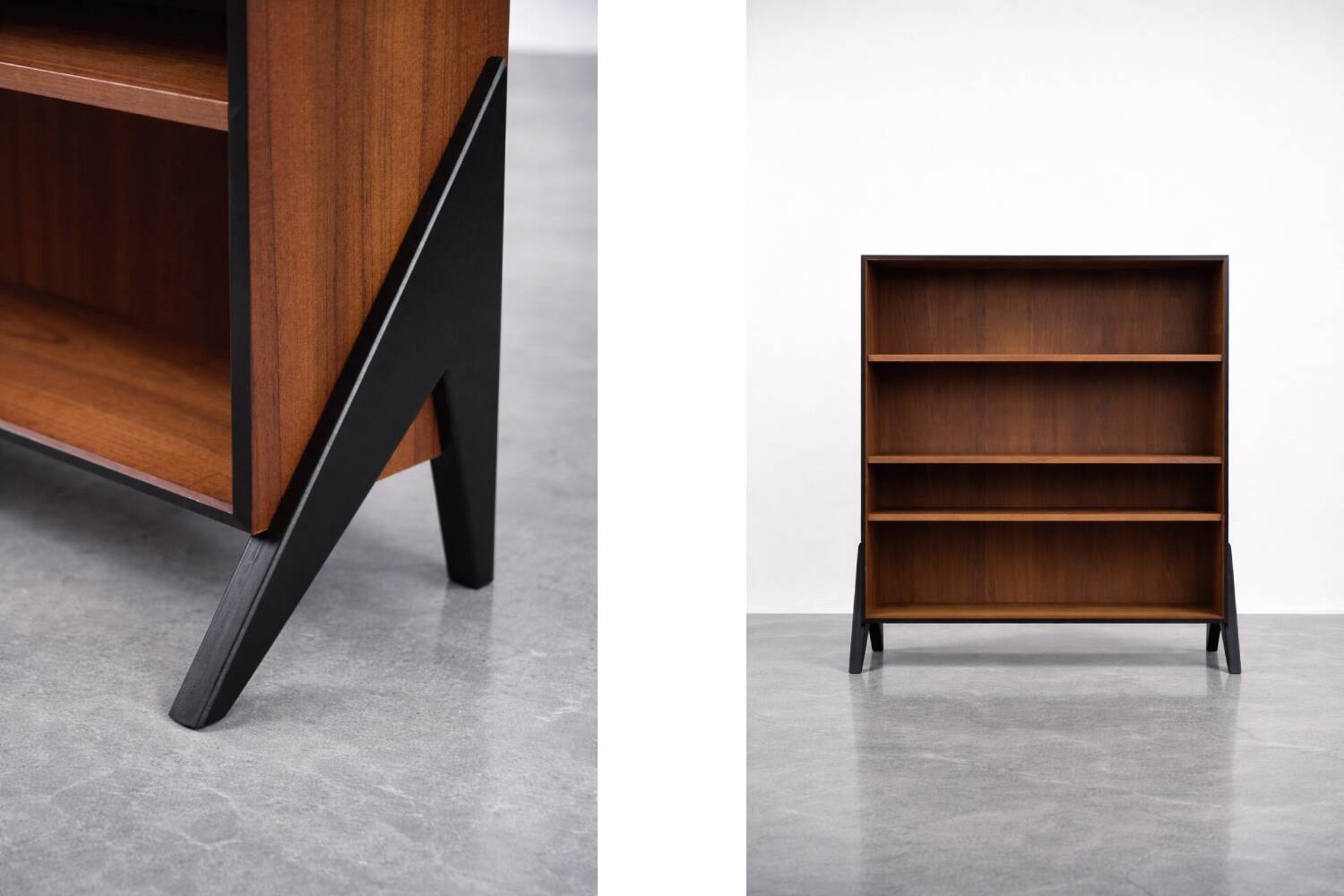 Vintage Mid-Century Scandinavian Modern Teak Bookcase, 1960s