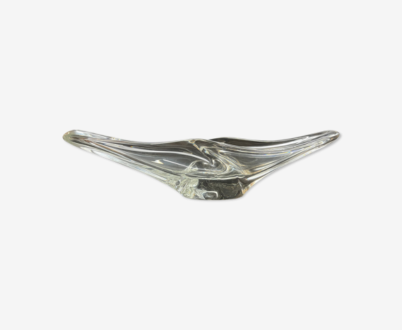 Coupe vintage Héliade en cristal forme oblongue signé Daum (Croix de Lorraine) France