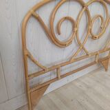 Rattan and bamboo headboard 120cm