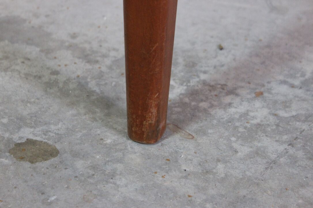 Vintage rectangular teak table with 2 extension spieces, 1960s