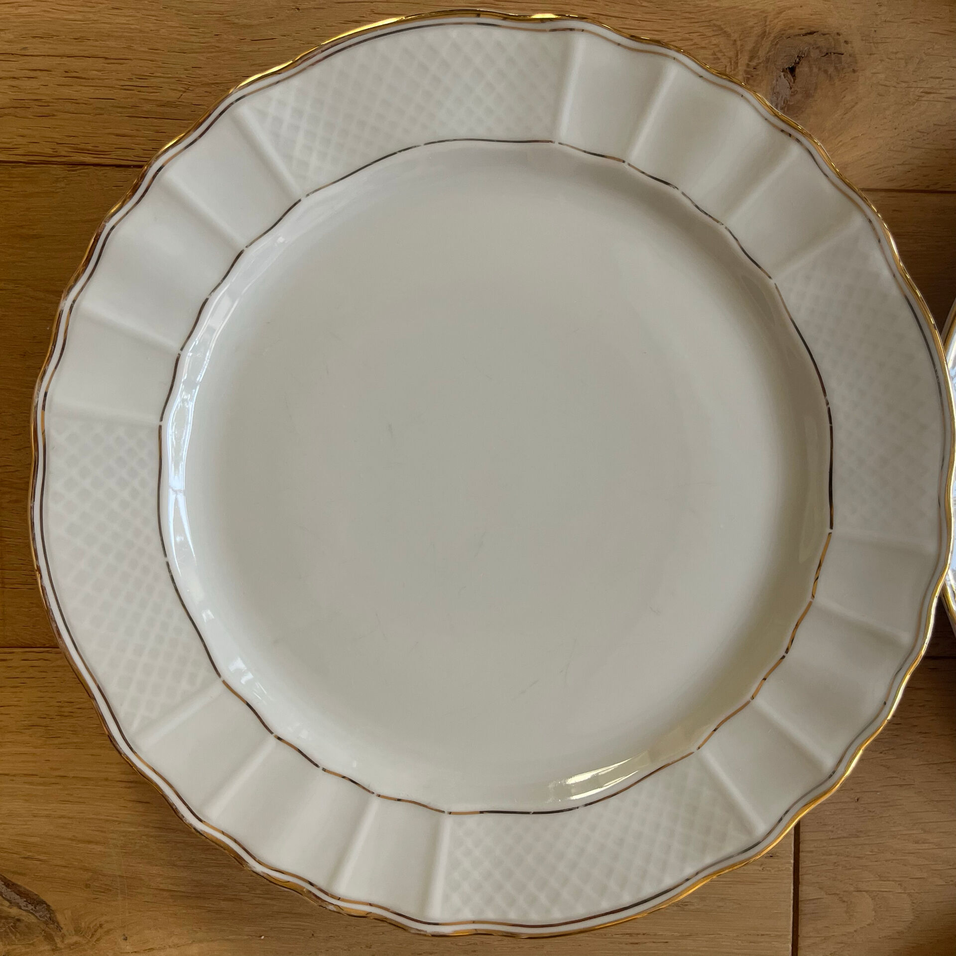 12 flat plates porcelain from Limoges Bernardaud