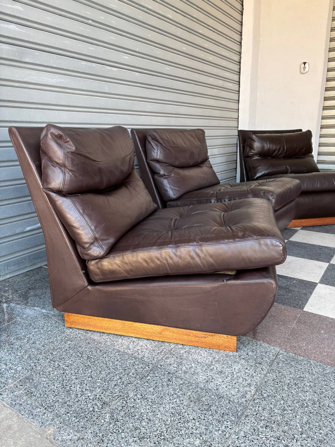 Chauffeuse cuir Roche Bobois