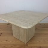 Square travertine coffee table