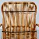 Rattan armchair, Italy, 1950s