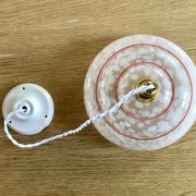 Vintage lampshade suspension and porcelain rosette