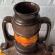 Large baluster ceramic vase, West Germany, Fat Lava 1970 vintage
