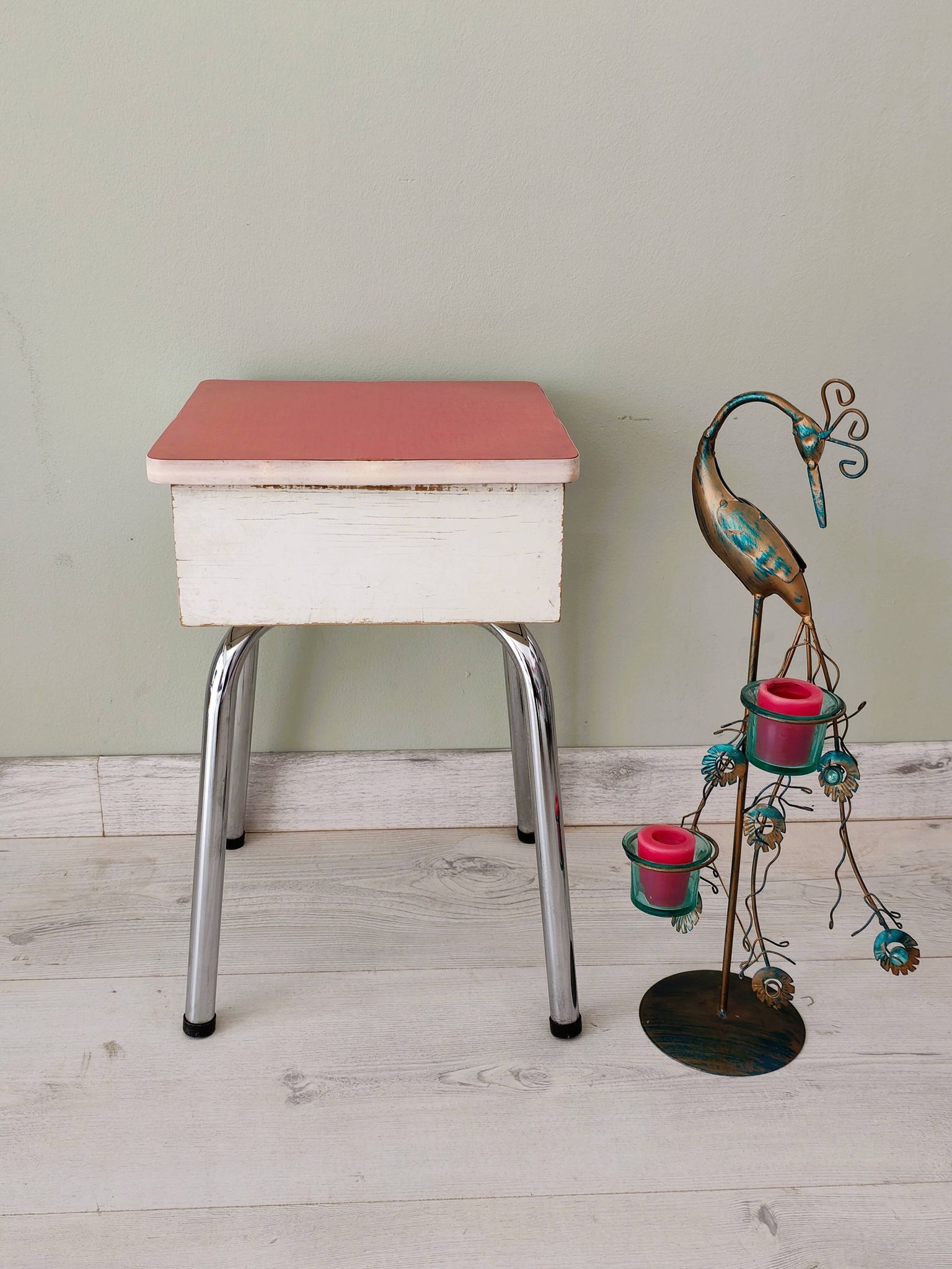 Vintage storage stool
