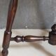 Vintage turned solid wood tripod stool