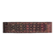 Tapis de couloir vintage turc Oushak fait main en laine et coton rose, années 1970