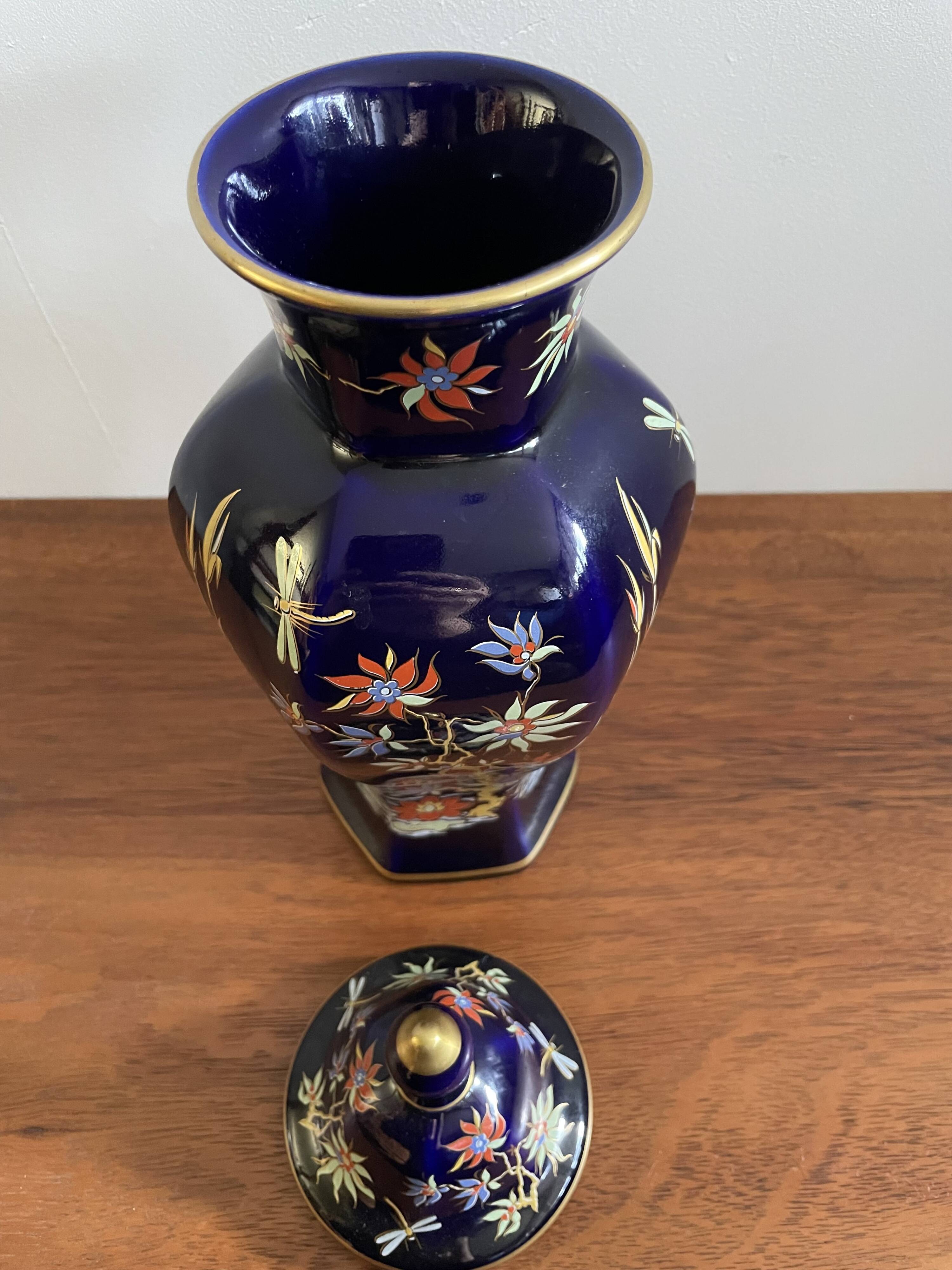 22K three piece set, Echt Cobalt Bareuter Bavaria Germany