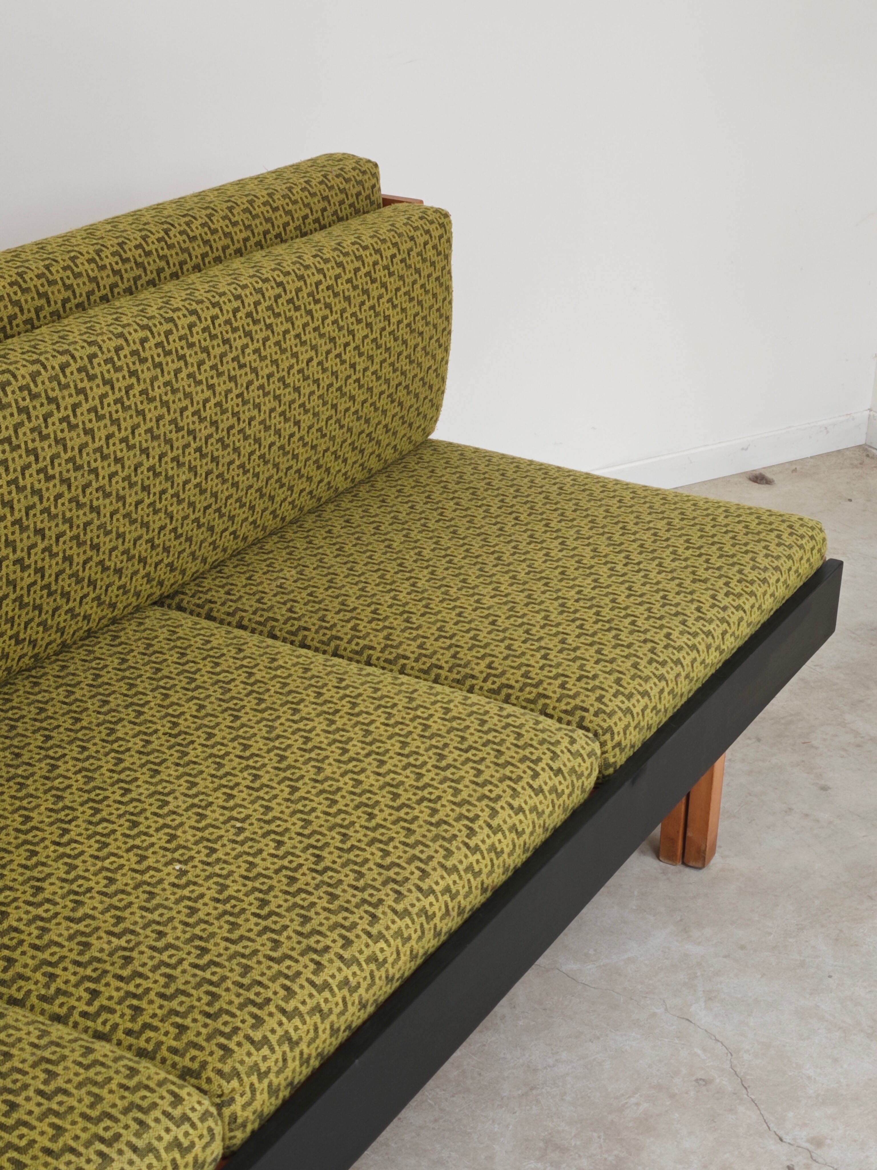 Green folding bench / Sofa  
Drevotvar Czechoslovakia 1960