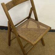 Vintage wooden and cane folding chair