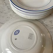 Lot of 8 hollow plates Salins model Champêtre