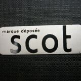 Black antique suitcase, registered trademark scot