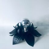 Black metal flower ceiling light
