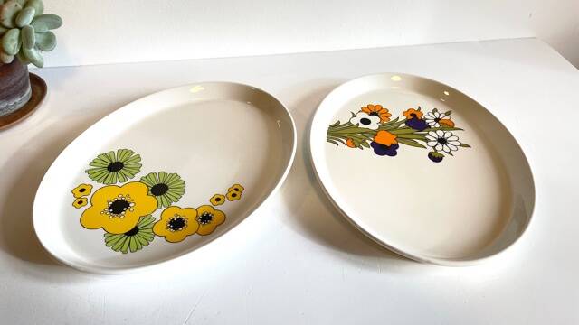 2 dishes by barker bros – royal tudor ware – england