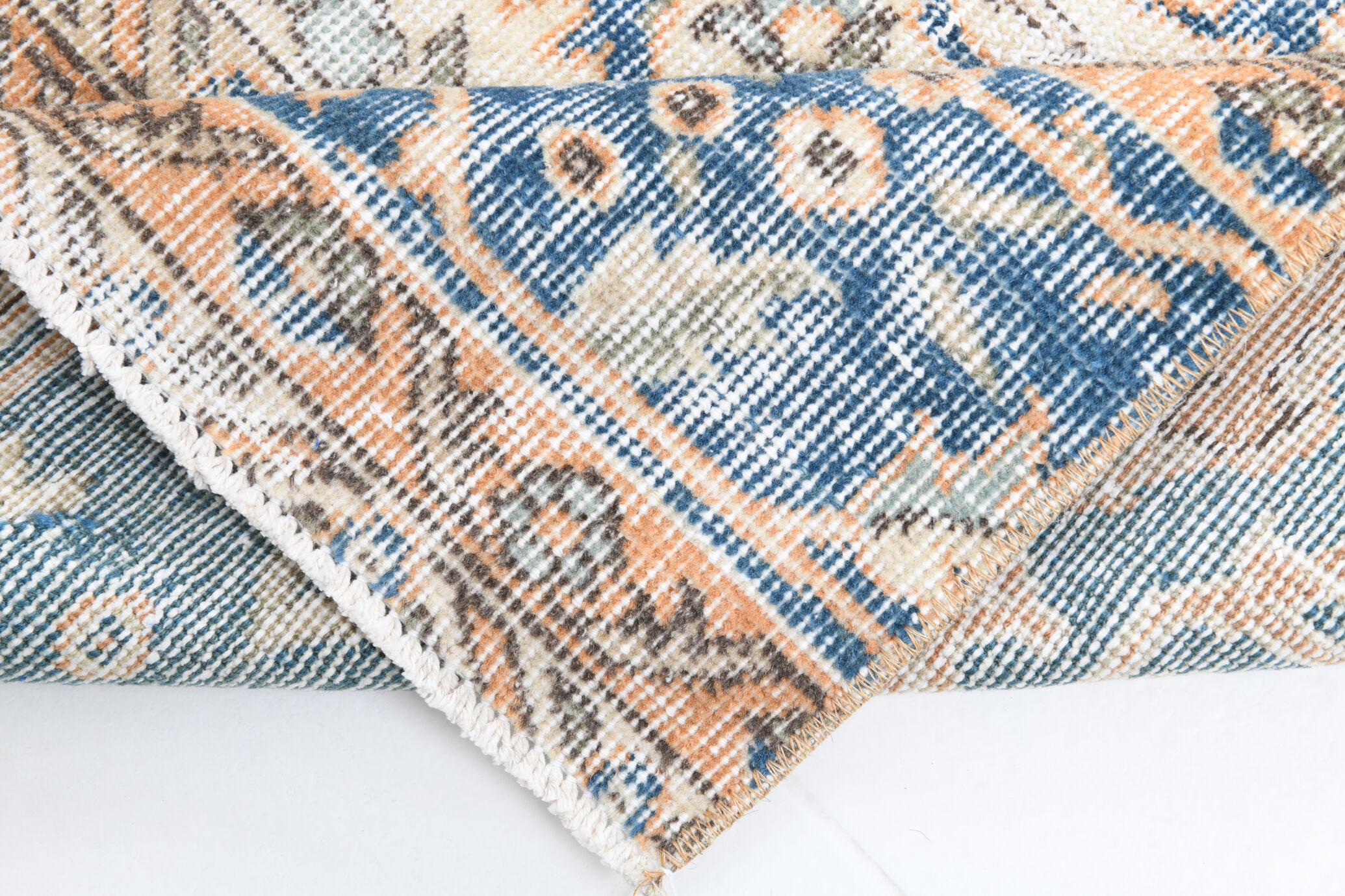 Rustic turkish runner rug 271x70cm