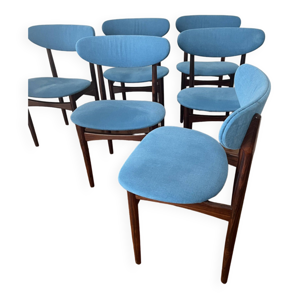 6 chaises Kofod Larsen - Années 70