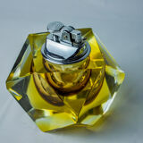 Yellow Sommerso lighter by Seguso, faceted glass from Murano, Italy, 970