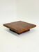 XL square coffee table by Turri in burl wood