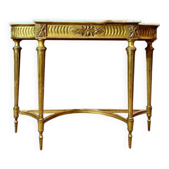 Console en bois doré de style Louis XVI