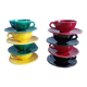 Lot de 8 tasses à café Longchamp multicolore
