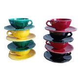 Lot de 8 tasses à café Longchamp multicolore