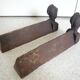 chenets anciens fonte XIXe antique french fireplace andirons
