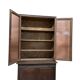 Vintage XL display cabinet in dark wood / wardrobe