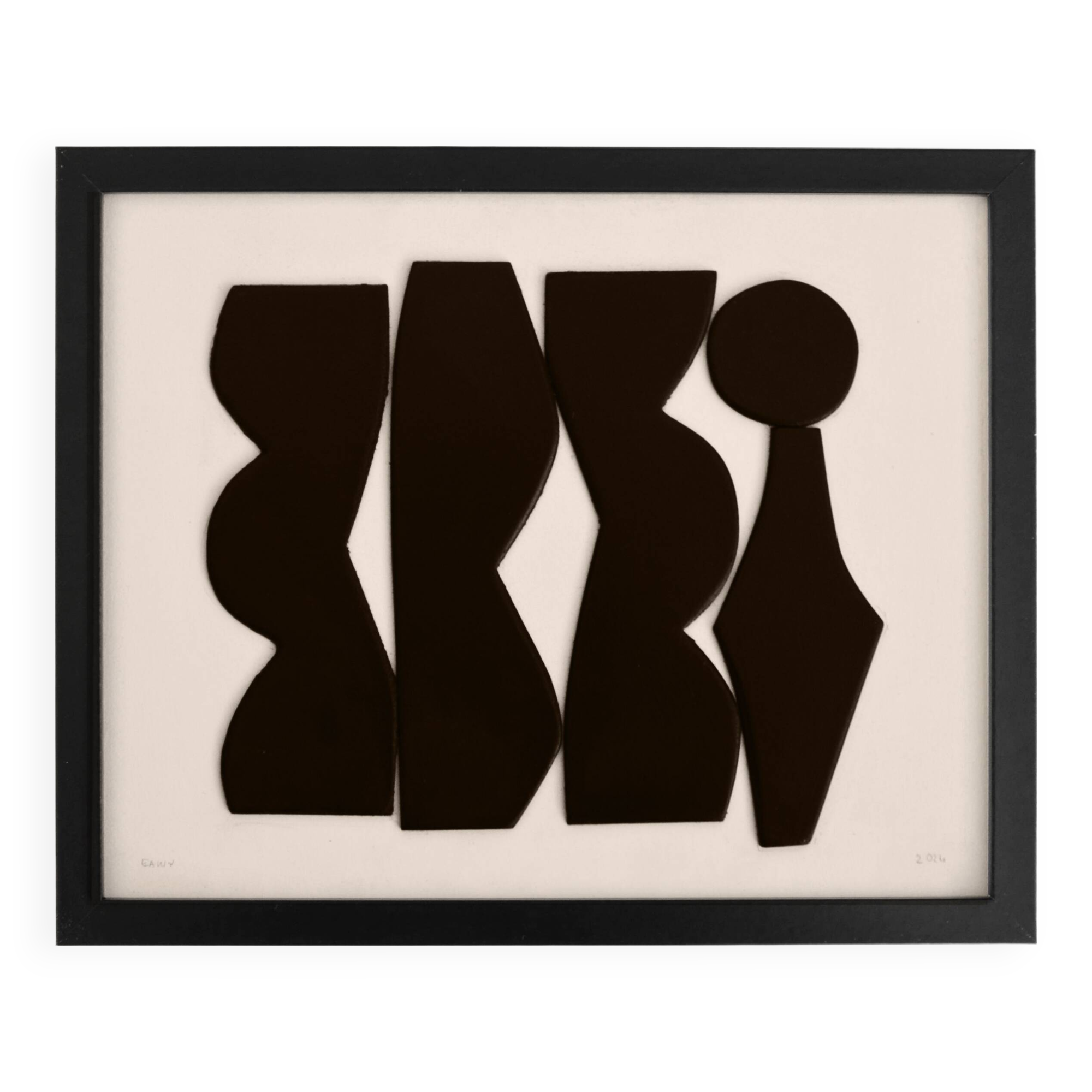 Relief painting - B90 black - signed EAwy