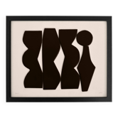 Tableau en relief - B90 noir - signé EAwy