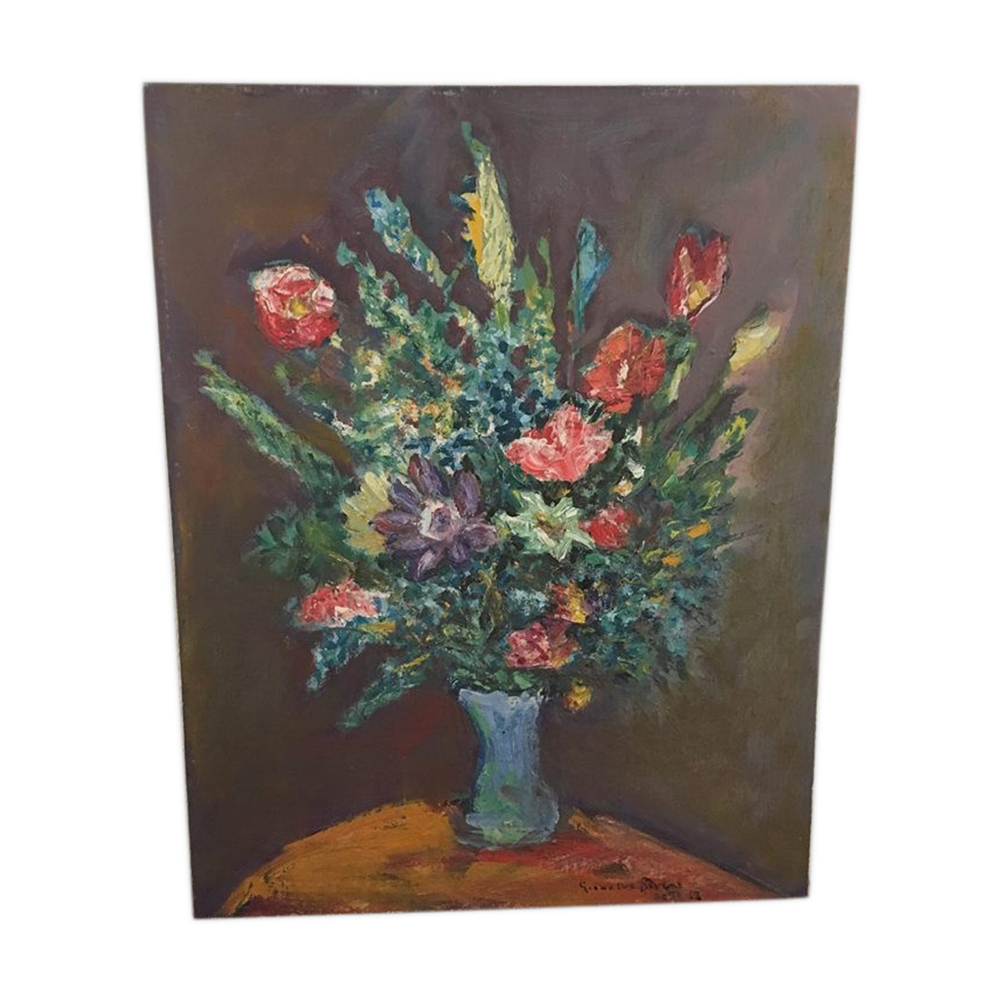 Nature table dead flowers.