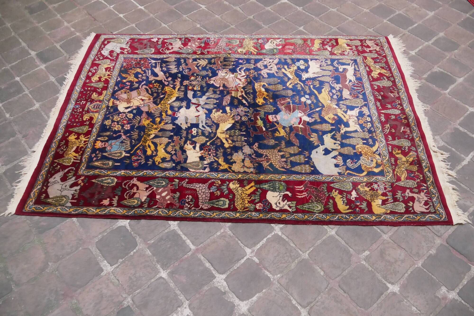 Panjab handmade Indian Oriental carpet 180 x 130 cm