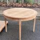 Table à manger scandinave extensible rénovée en chêne 110cm du XXème