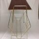 Metal magazine holder with vintage tablet